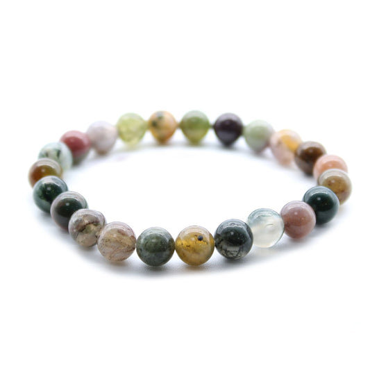 1x Power Bracelet - Moss Agate on a white background
