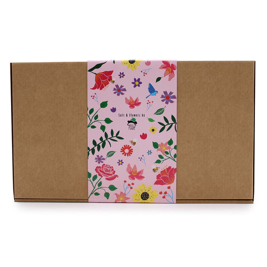 Bath Salt & Soap Flower Gift Set – Passion (Ylang Ylang, Lemon & Orange)