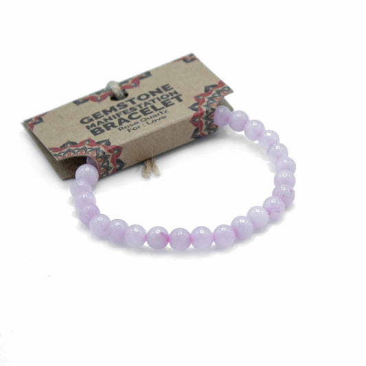 Rose Quartz Manifestation Bracelet – Love & Compassion