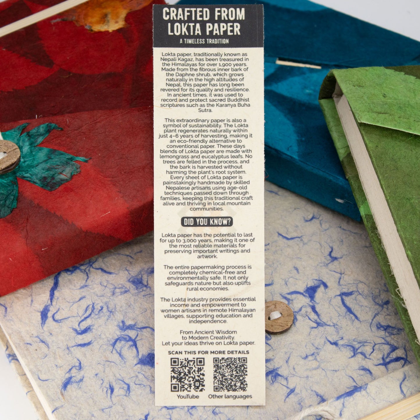 Lokta Patchwork Notebook – Large (21 x 15 cm)
