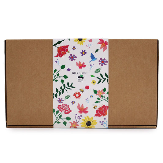 Bath Salt & Soap Flower Gift Set – Cold & Flu (Eucalyptus, Ginger & Black Pepper)