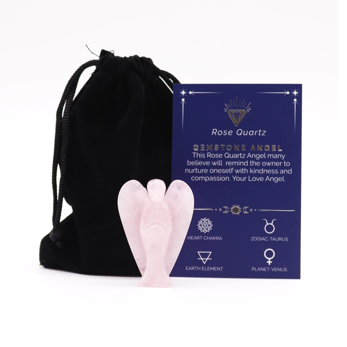 Rose Quartz Crystal Angel | Love, Healing & Compassion