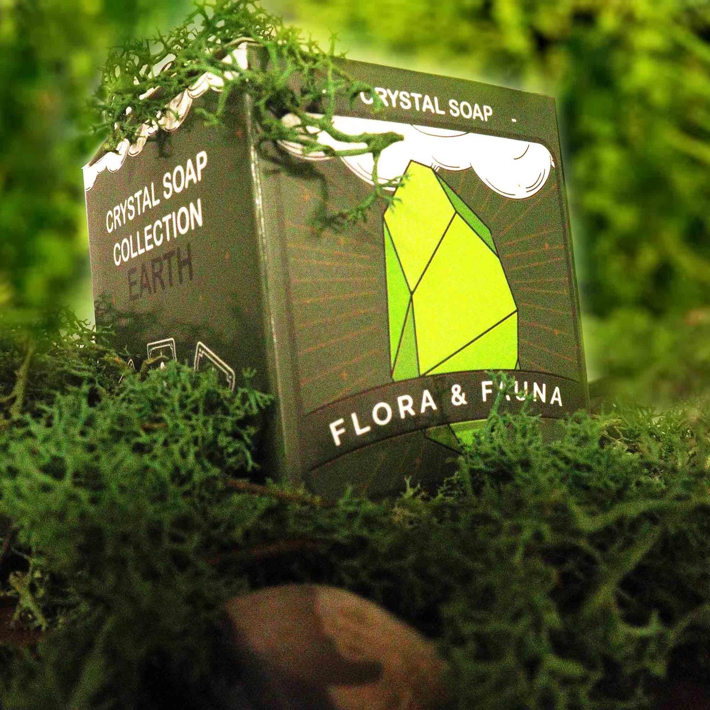 Crystal Infused Soap – Earth Element | Handmade Wellness Soap with Hidden Crystal Gift