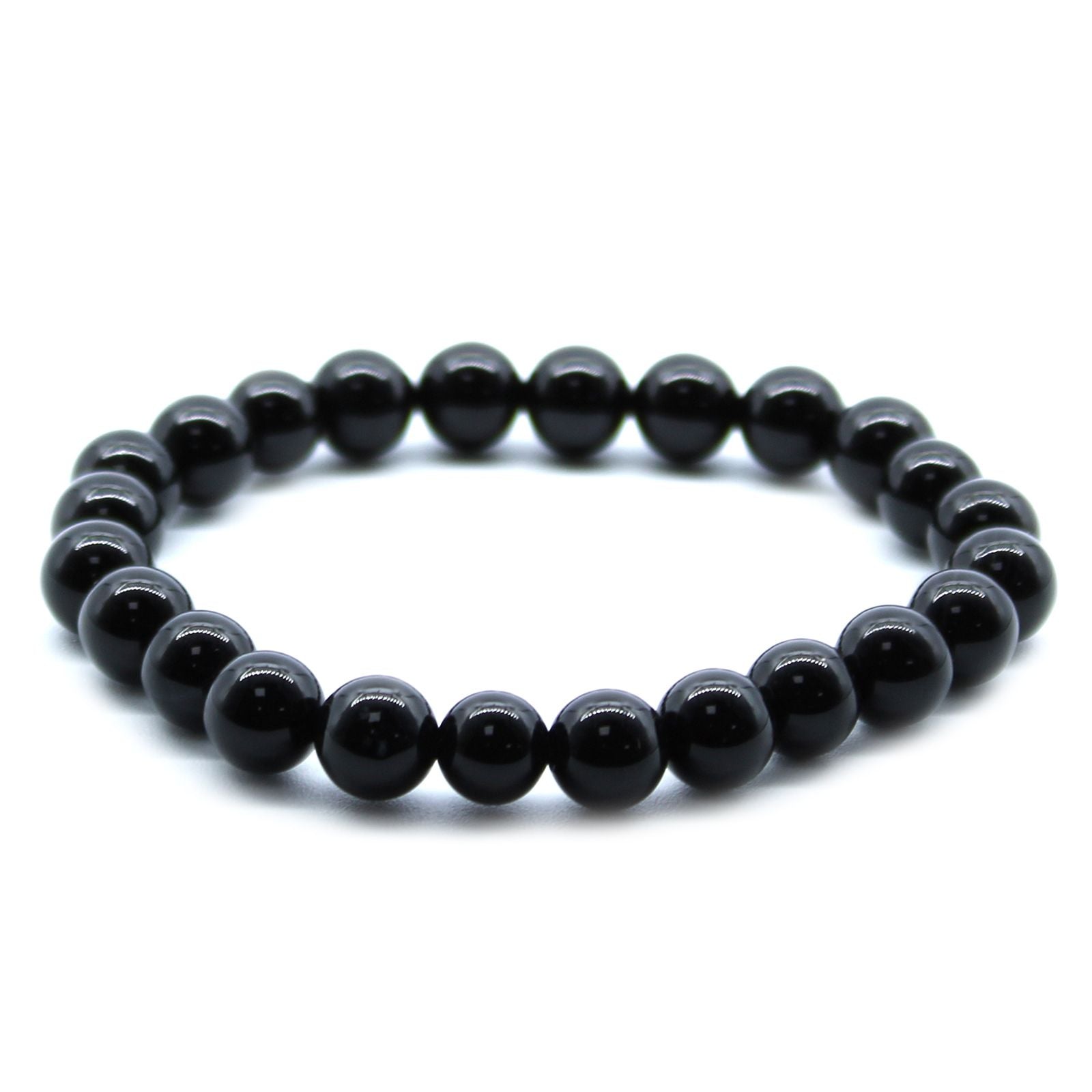 1x Power Bracelet - Black Agate on a white background