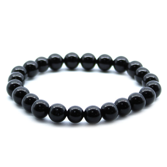 1x Power Bracelet - Black Agate on a white background