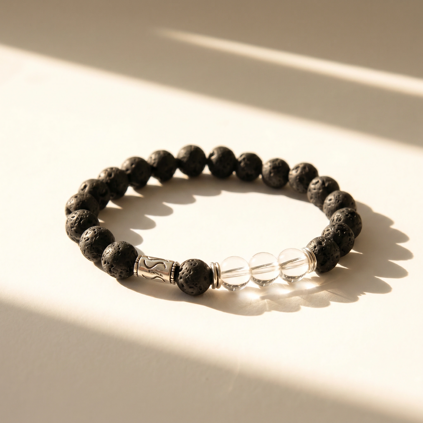Lava Stone Bracelet – Tribal Rock Quartz