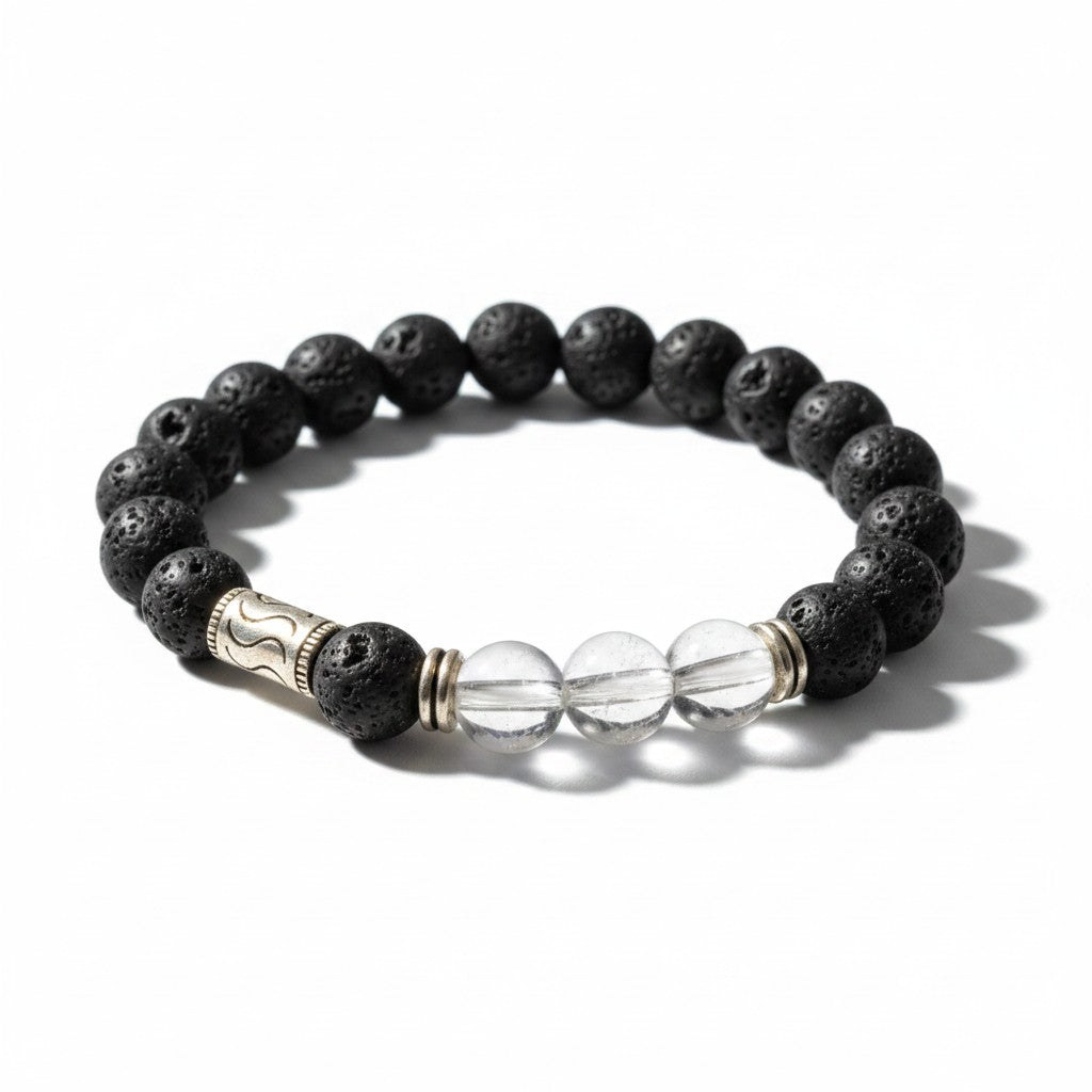 Lava Stone Bracelet – Tribal Rock Quartz