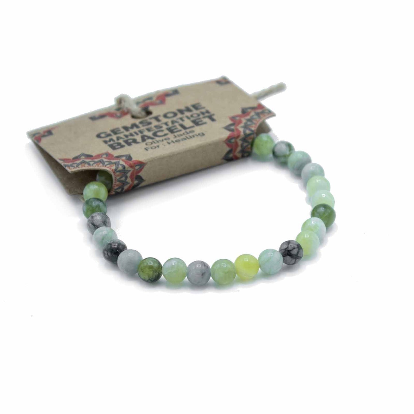 Olive Jade Manifestation Bracelet – Healing & Harmony