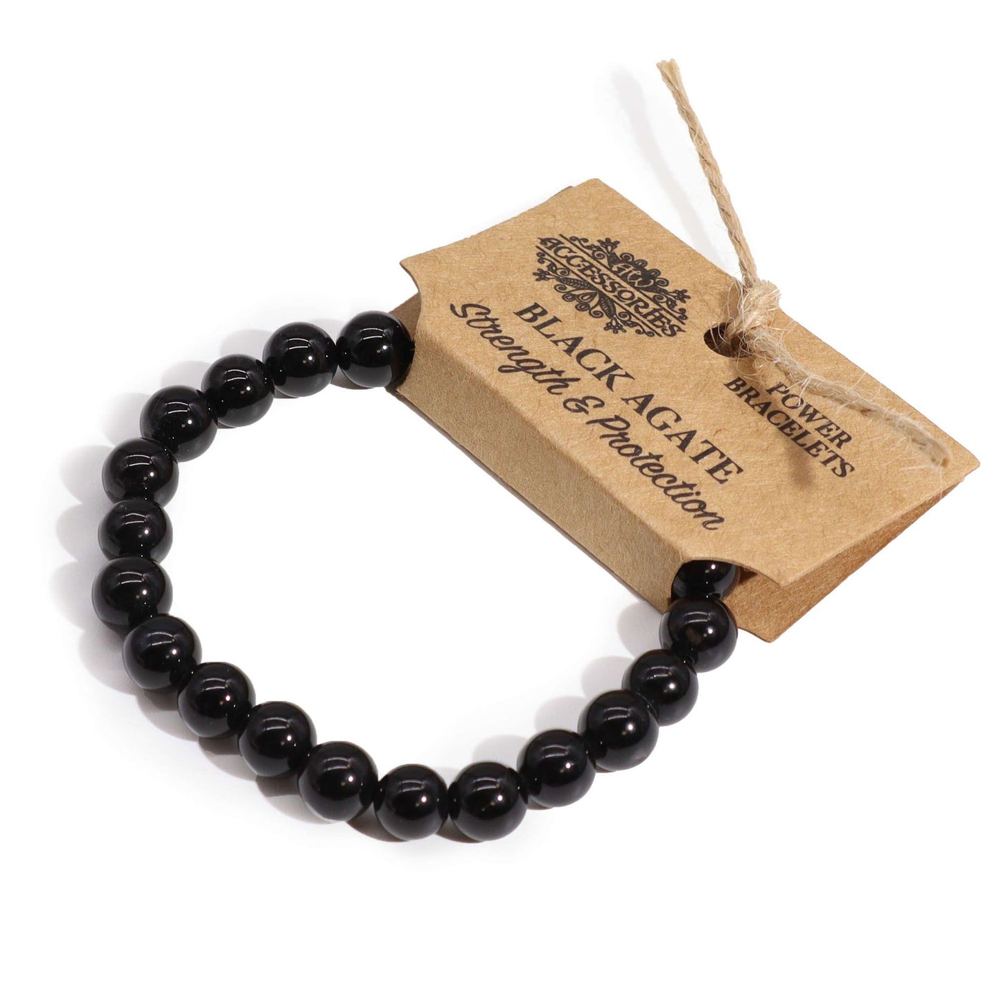 Black Agate Crystal Power Bracelet | Protection & Strength