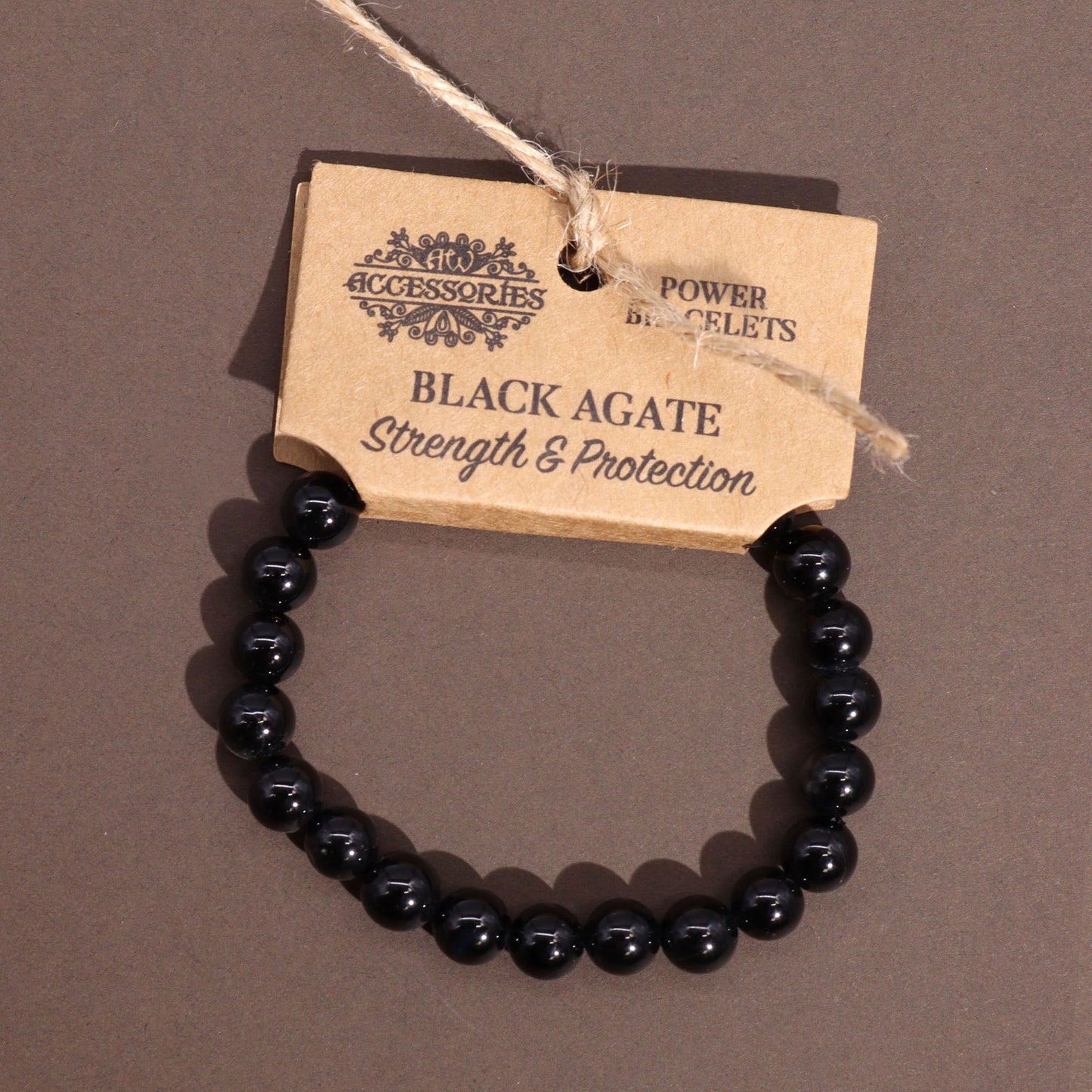 Black Agate Crystal Power Bracelet | Protection & Strength