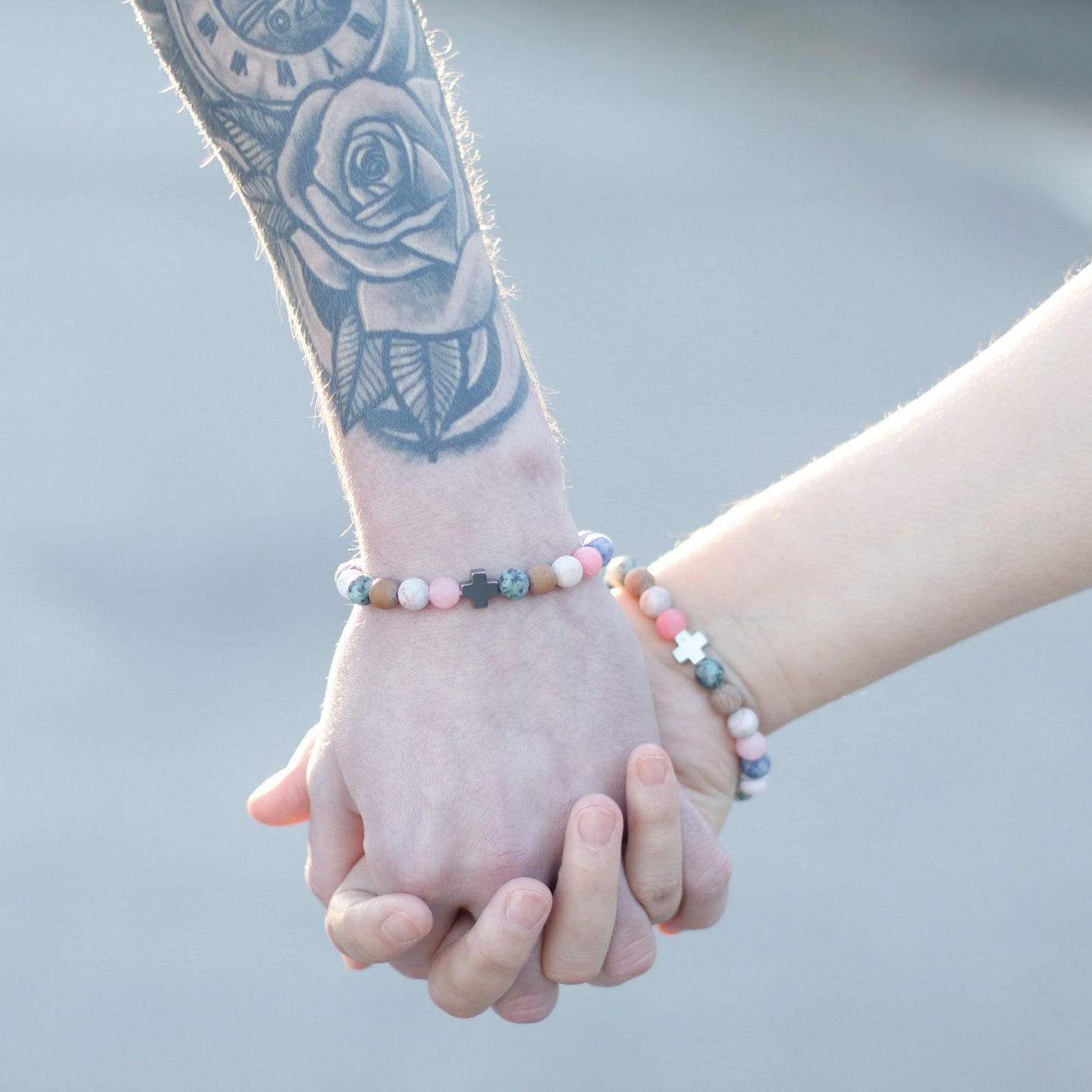 Harmony Rainbow Gemstone Friendship Bracelet Set (2 Bracelets)