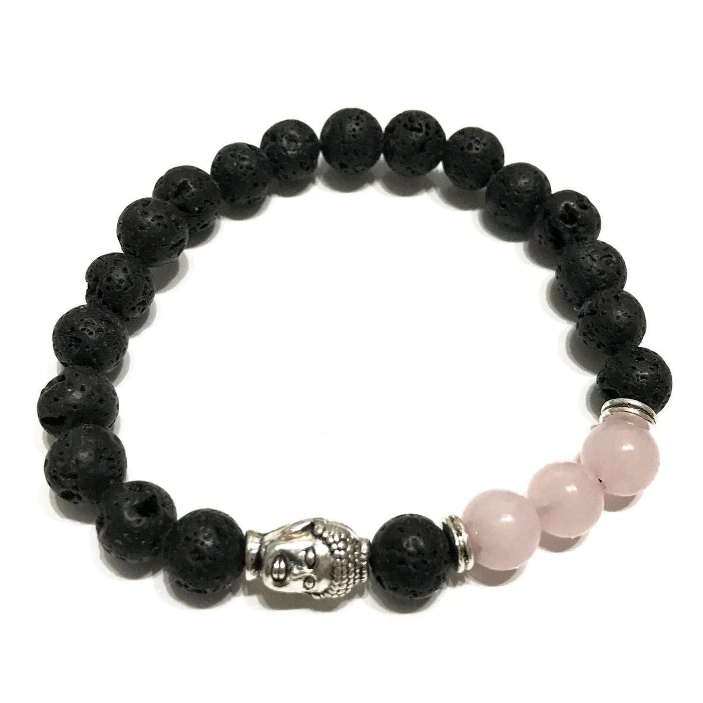
Rose Quartz Lava Stone Bracelet – Aromatherapy Diffuser Jewellery