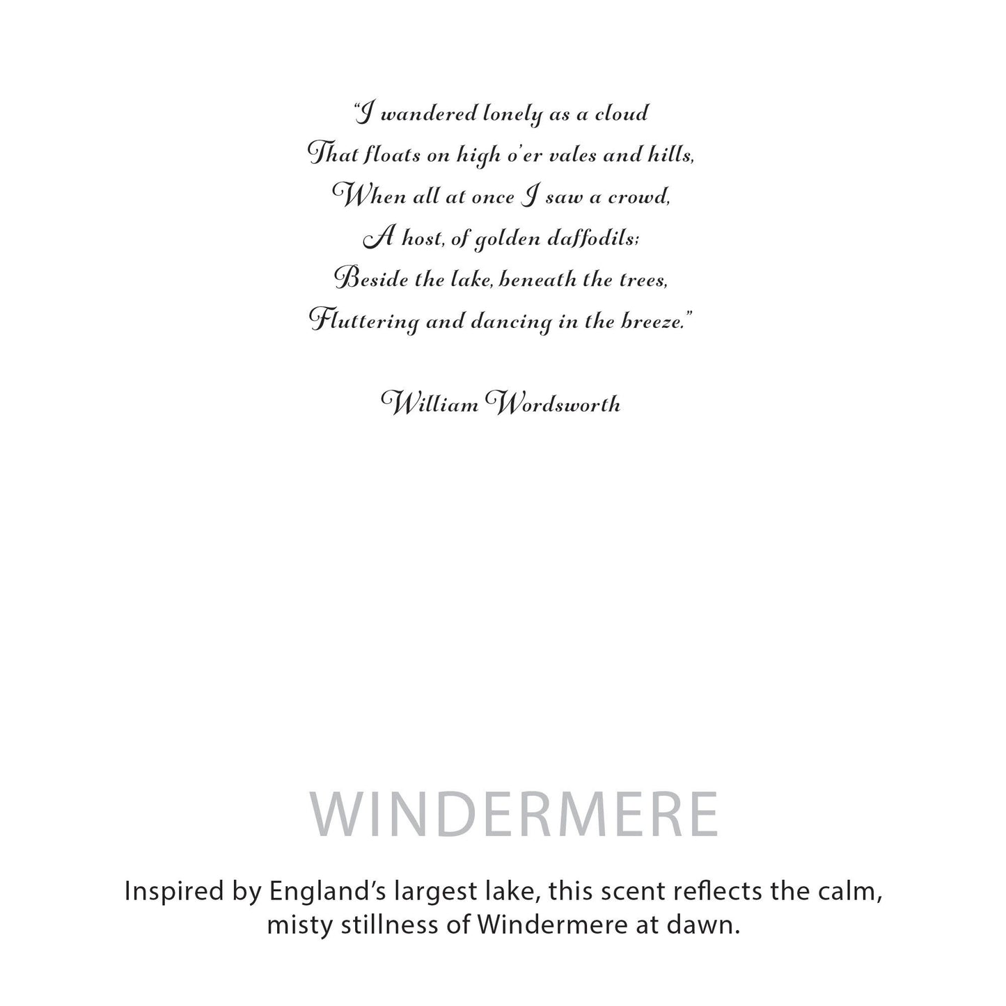 Windermere Soy Wax Candle – Fresh, Calm & Atmospheric