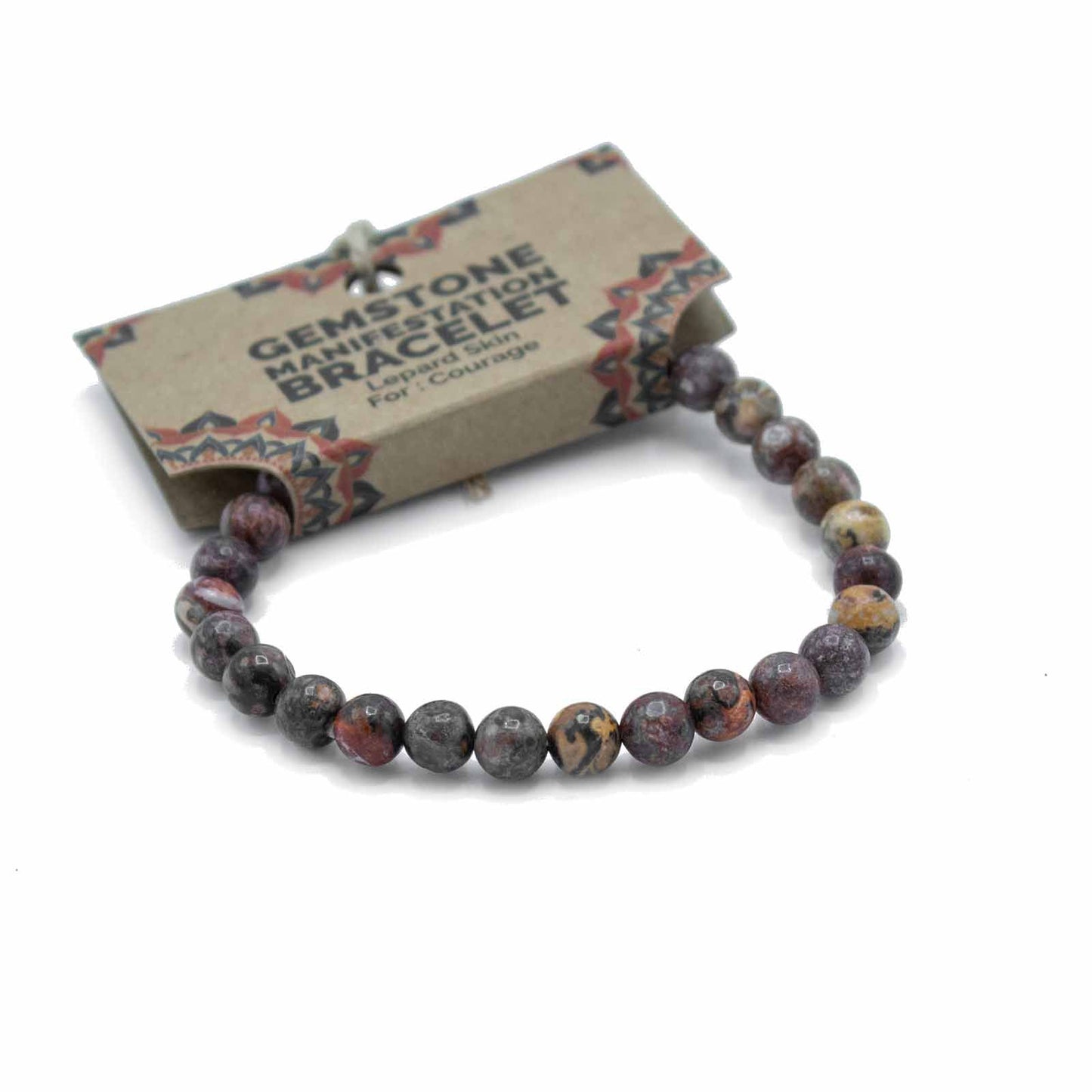 Leopard Skin Jasper Manifestation Bracelet – Courage & Inner Strength