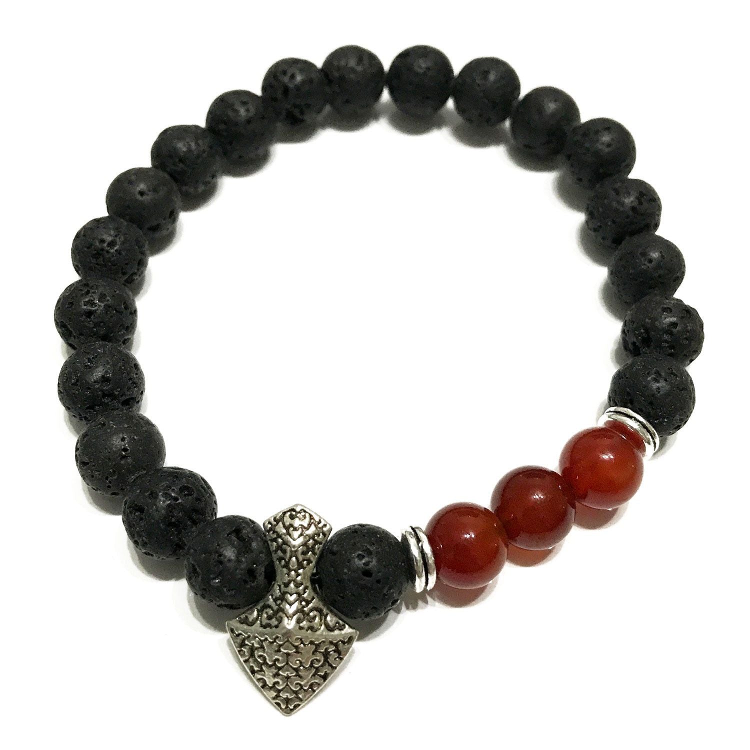 
Carnelian Lava Stone Bracelet – Aromatherapy Diffuser Jewellery motivation, courage