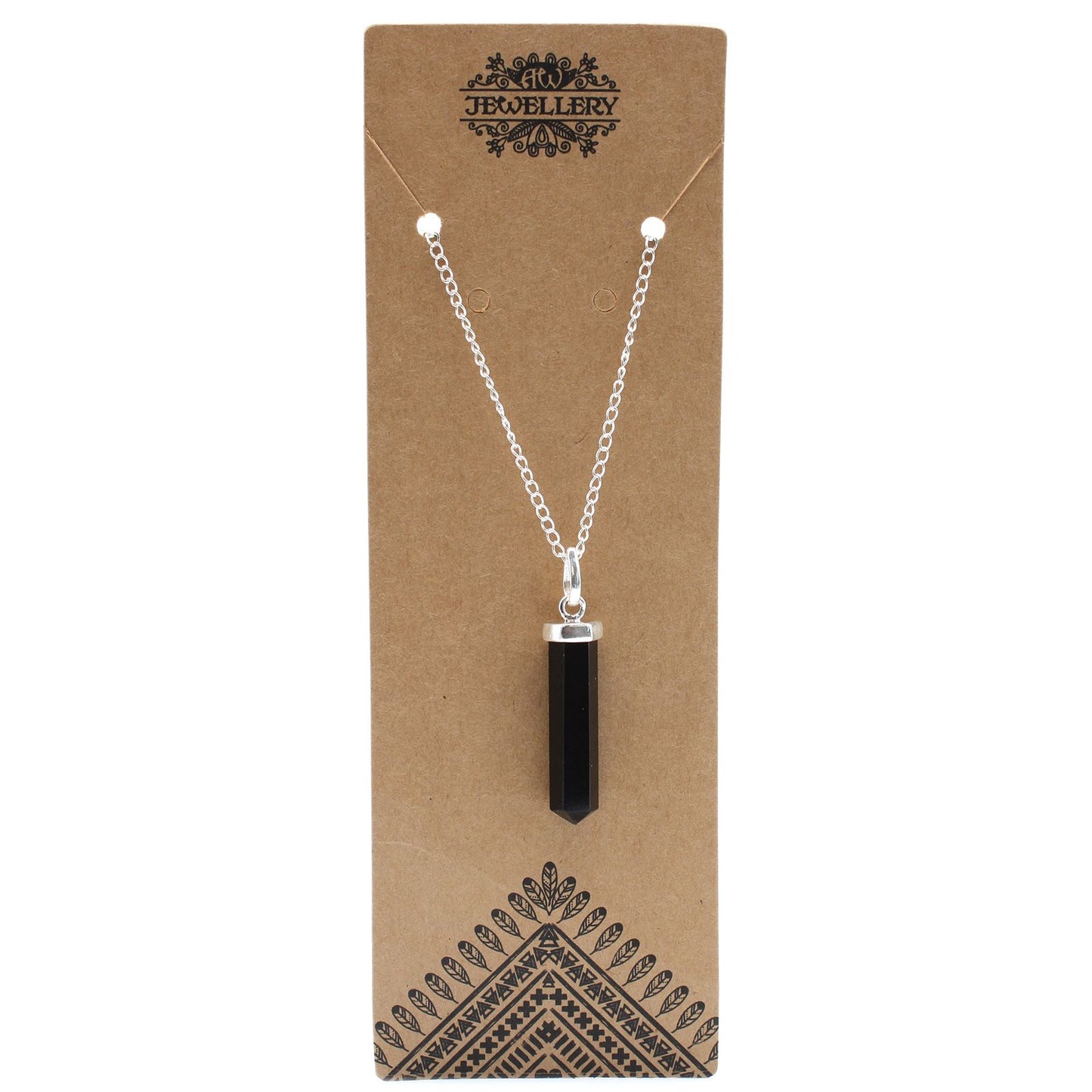 Black Agate Energy Necklace | Strength & Protection Crystal Pendant
