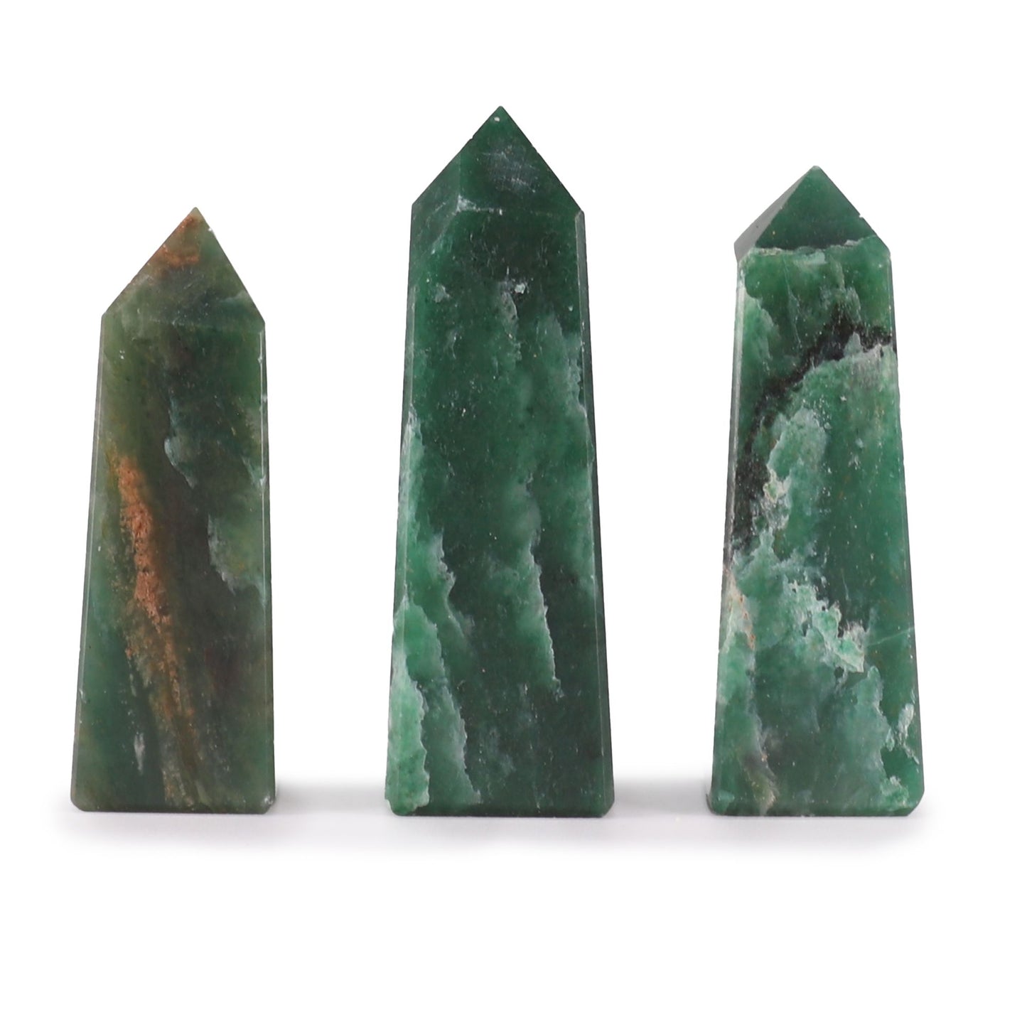 Indian Jade Gemstone Obelisk Point - Good Fortune, Clarity & Focus