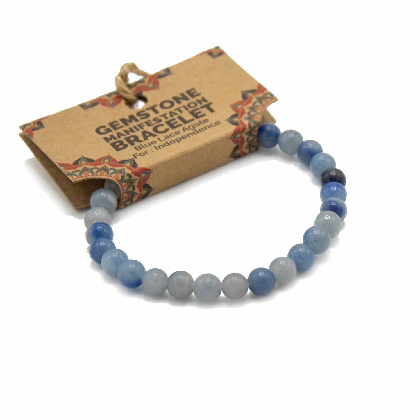 Blue Lace Agate Manifestation Bracelet – Independence & Confidence