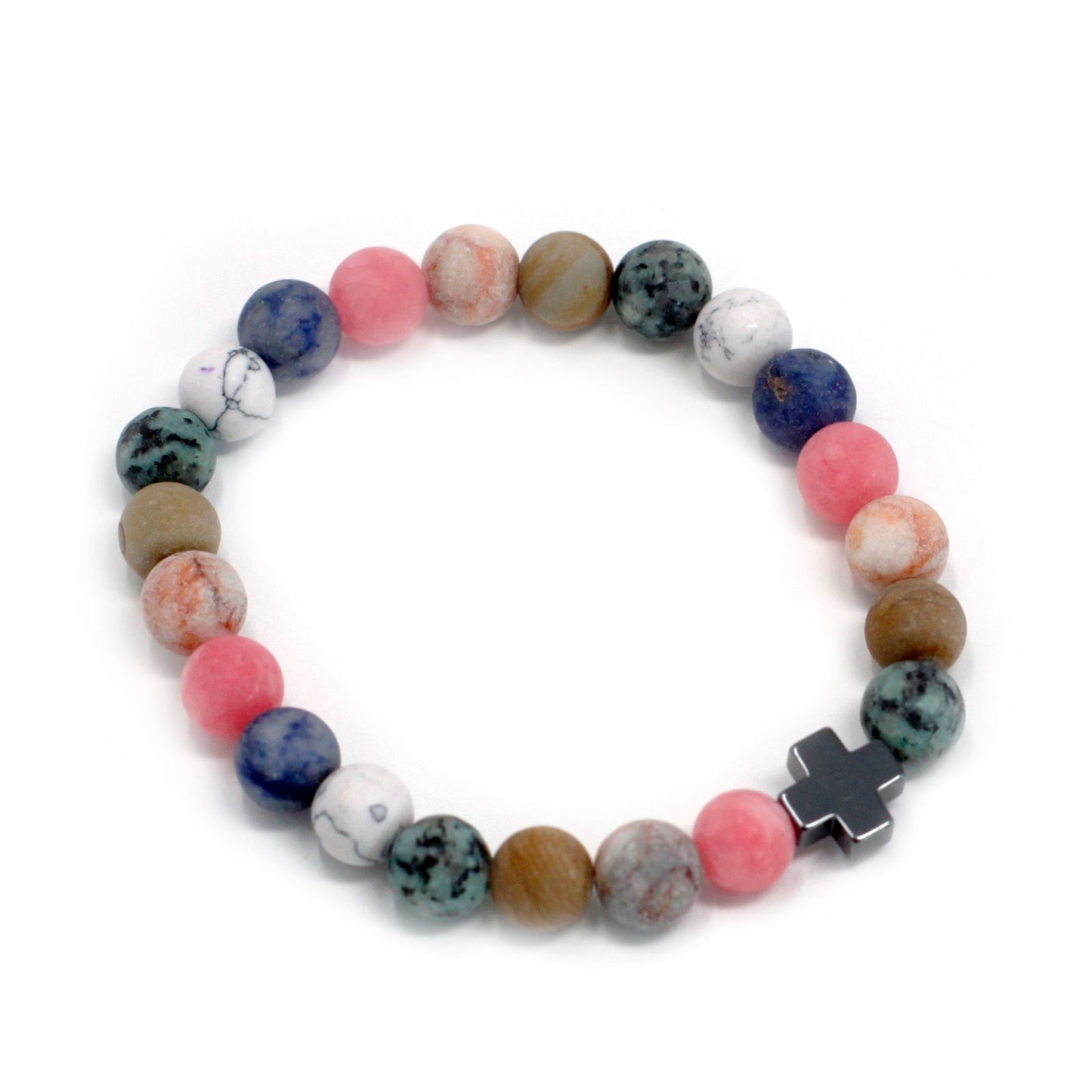 Harmony Rainbow Gemstone Friendship Bracelet Set (2 Bracelets)