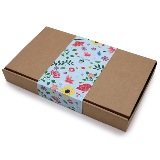 Bath Salt & Soap Flower Gift Set – Total Unwind (Lavender, Orange & Basil)