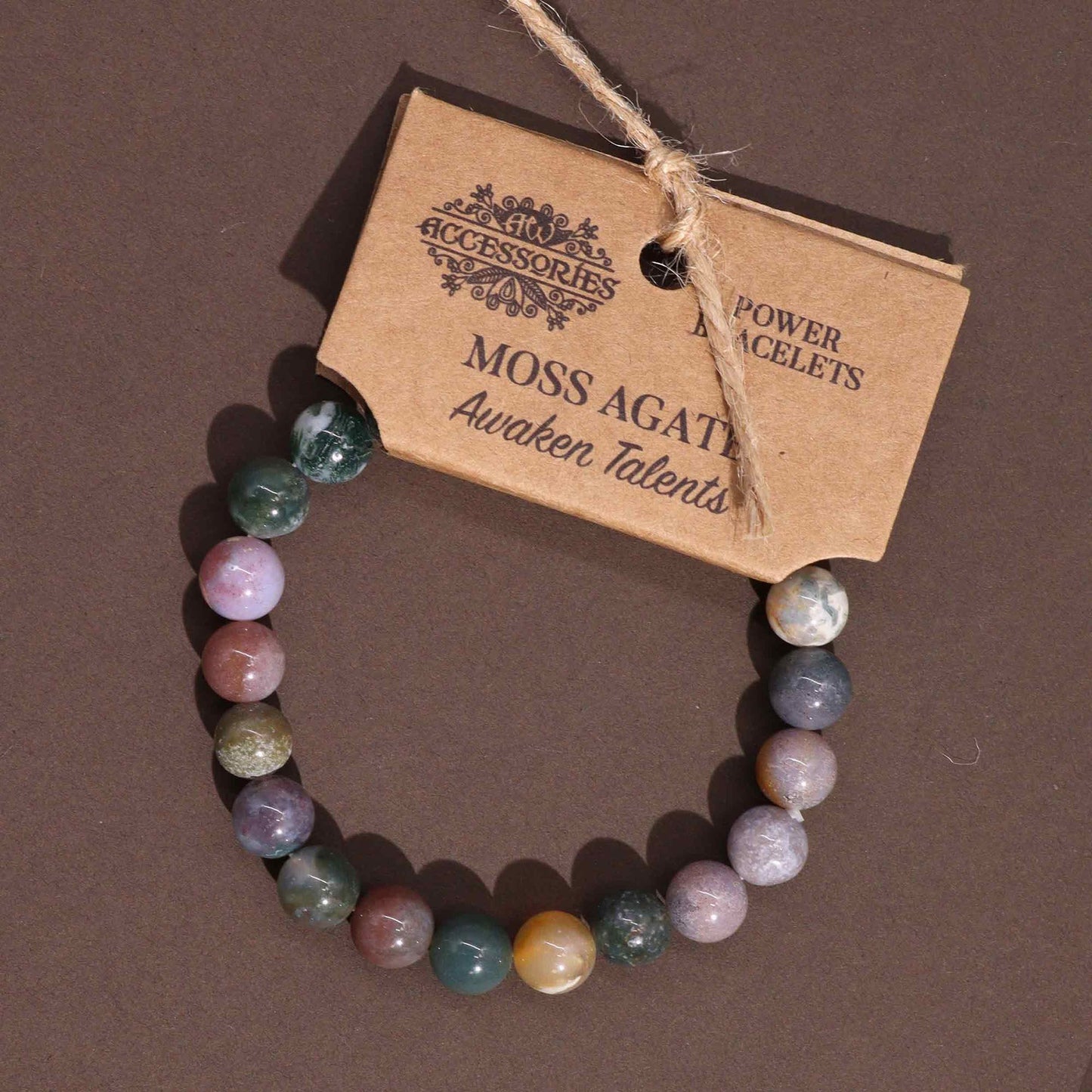 Moss Agate Crystal Power Bracelet | Growth & Renewal
