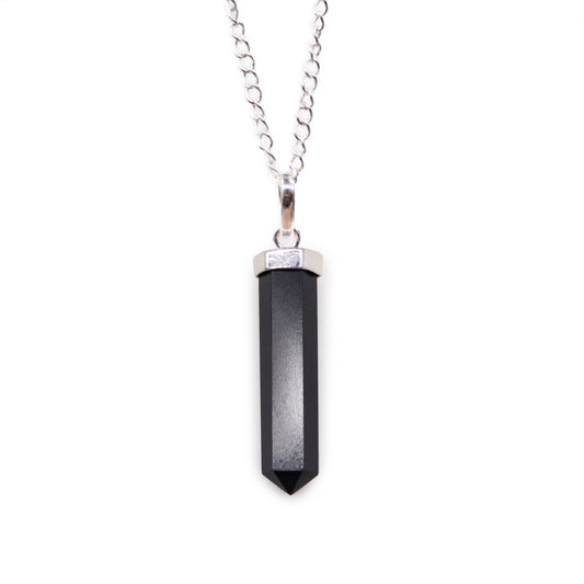 Black Agate Energy Necklace | Strength & Protection Crystal Pendant