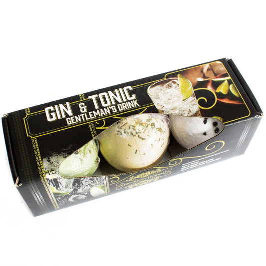 Gin & Tonic Bath Bombs Gift Set for Dad | 3 Cocktail Bombs | Father's Day Gift
