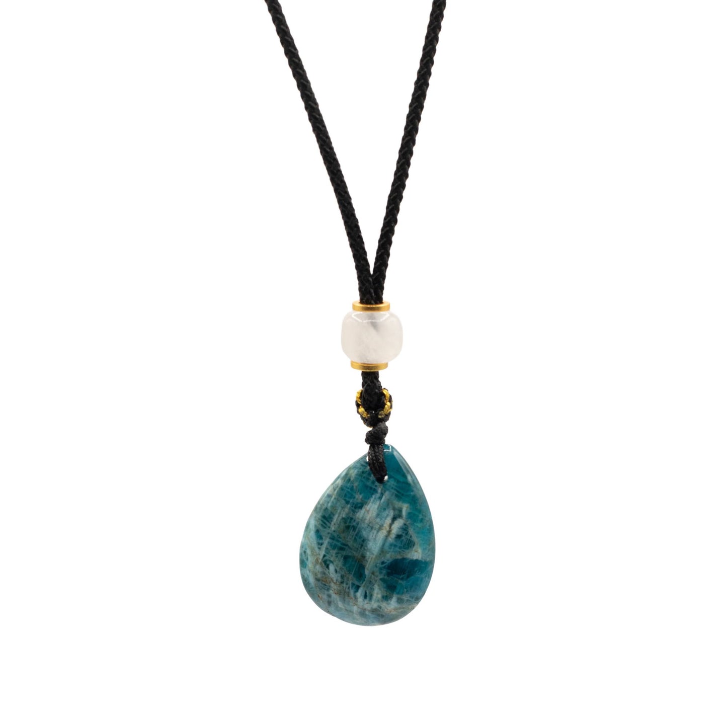 
Howlite Teardrop Necklace – Natural Gemstone Pendant