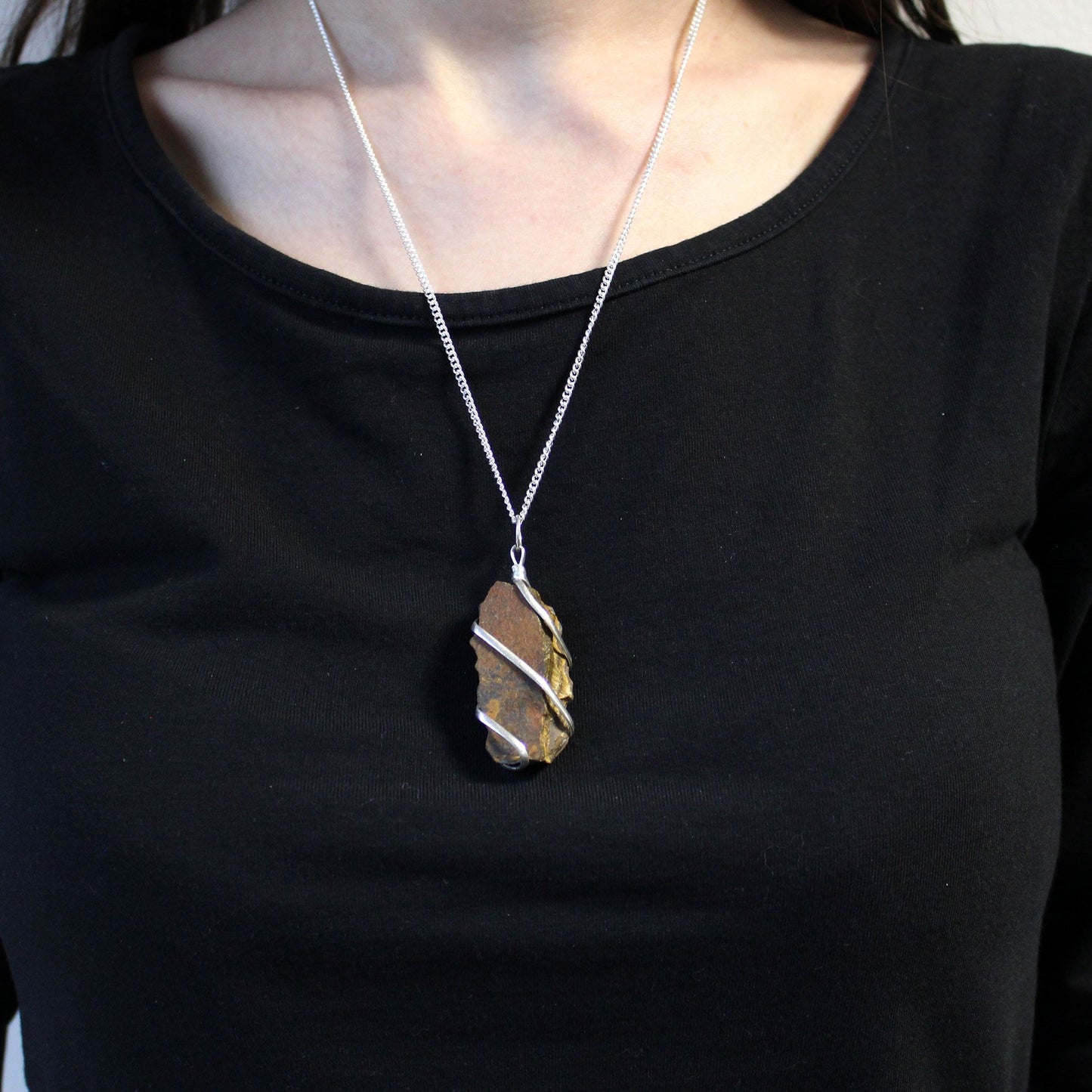 Tiger Eye Cascade Crystal Necklace | Confidence & Courage