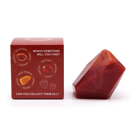 Crystal Infused Soap – Fire Element | Handmade Wellness Soap with Hidden Crystal Gift