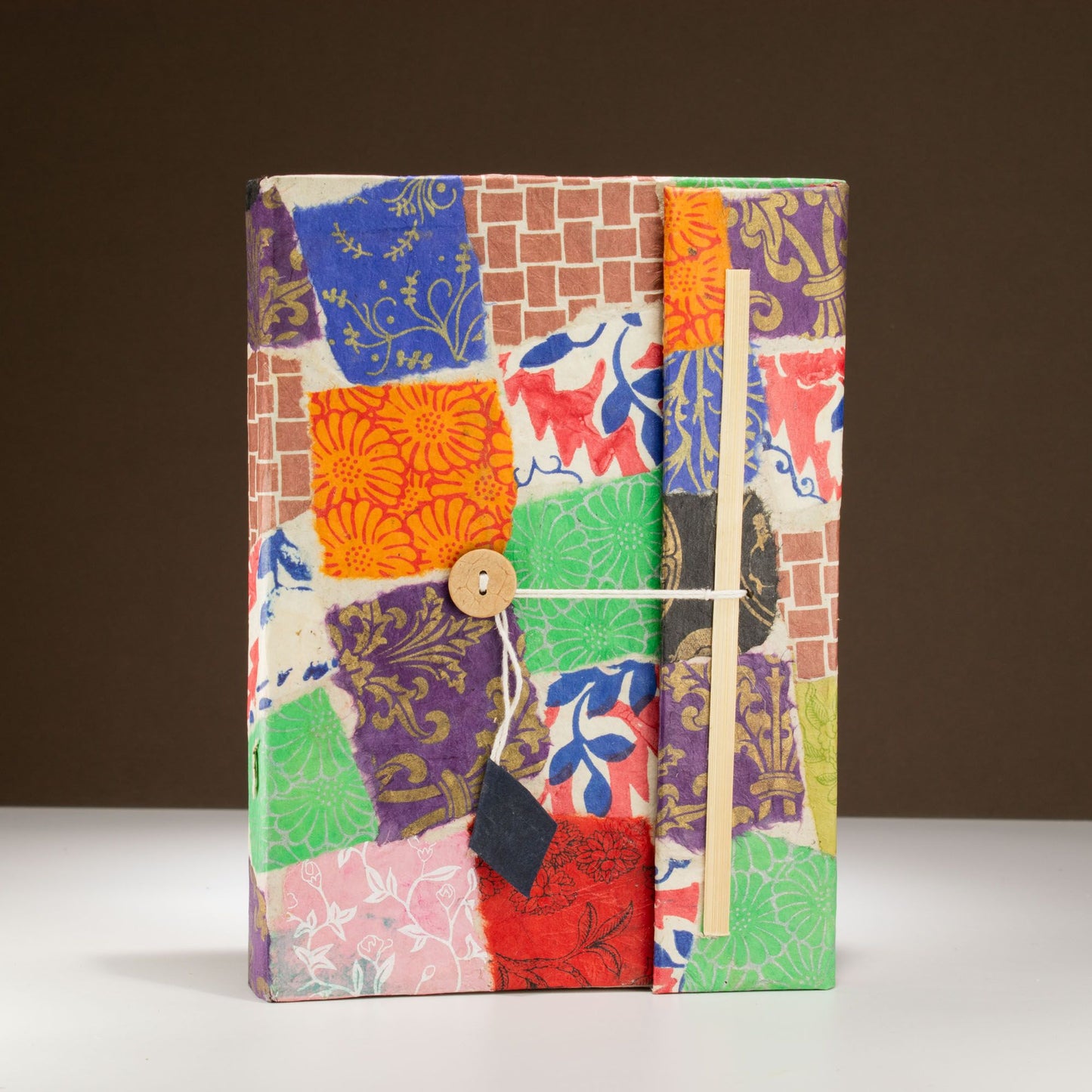 Lokta Patchwork Notebook – Large (21 x 15 cm)